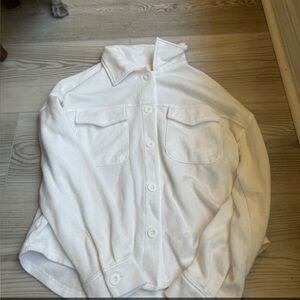 Hippie Rose White Button-Up Jacket